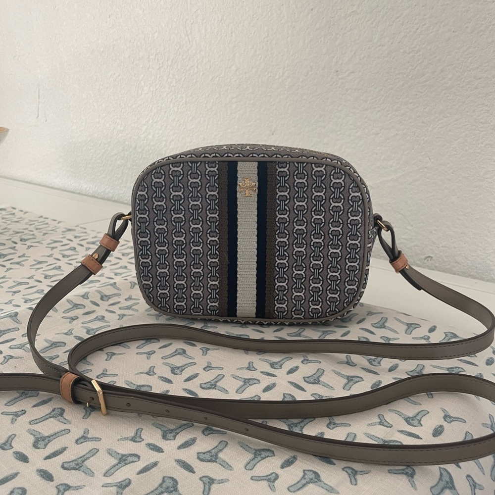 Tory Burch Gemini link canvas/leather crossbody